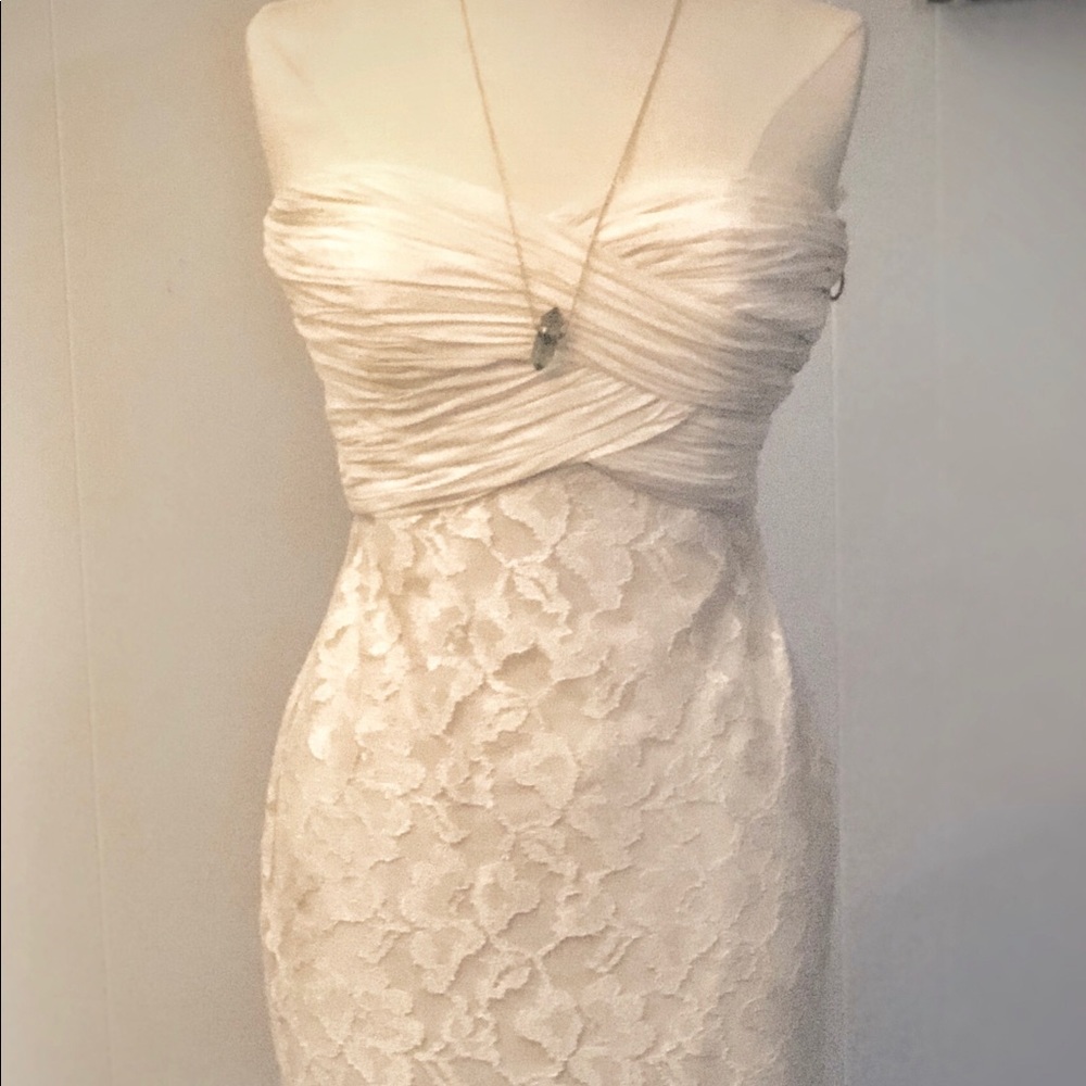Ralph Lauren Ivory Strapless Cocktail Dress (Sz 6)